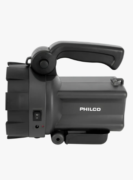 Foco Recargable 19 Led Ergonómico 2 Posiciones, Philco Linterna Negro Luz Beige