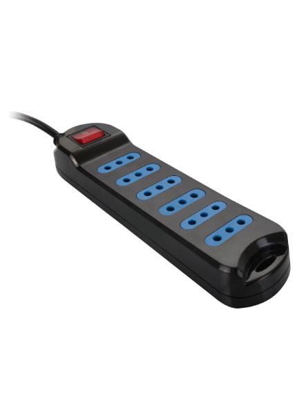 Alargador Eléctrico Switch Xt30 6 Entradas 5m Negro, Philco Color Negro