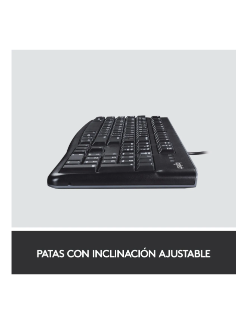 Teclado Alambrico Usb Logitech K120 Color del teclado Negro Idioma Español Latinoamérica