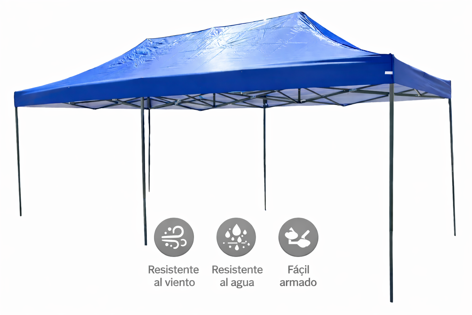Toldo Plegable 3x6 Metálico Antioxidable Con Lona