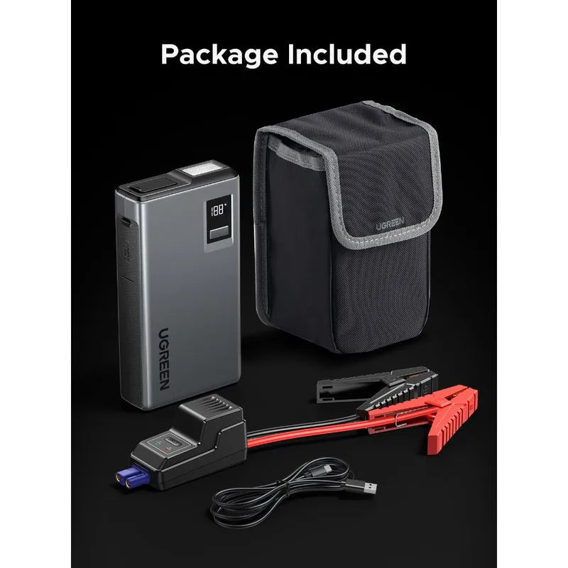 Arrancador De Batería Portátil 1000a 12000mah 12v Linterna