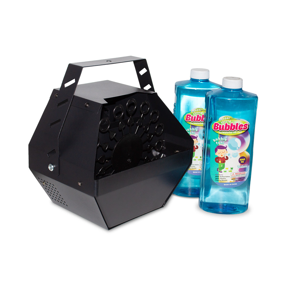 Maquina De Burbujas Metálica + 2 Litro Liquido De Burbuja