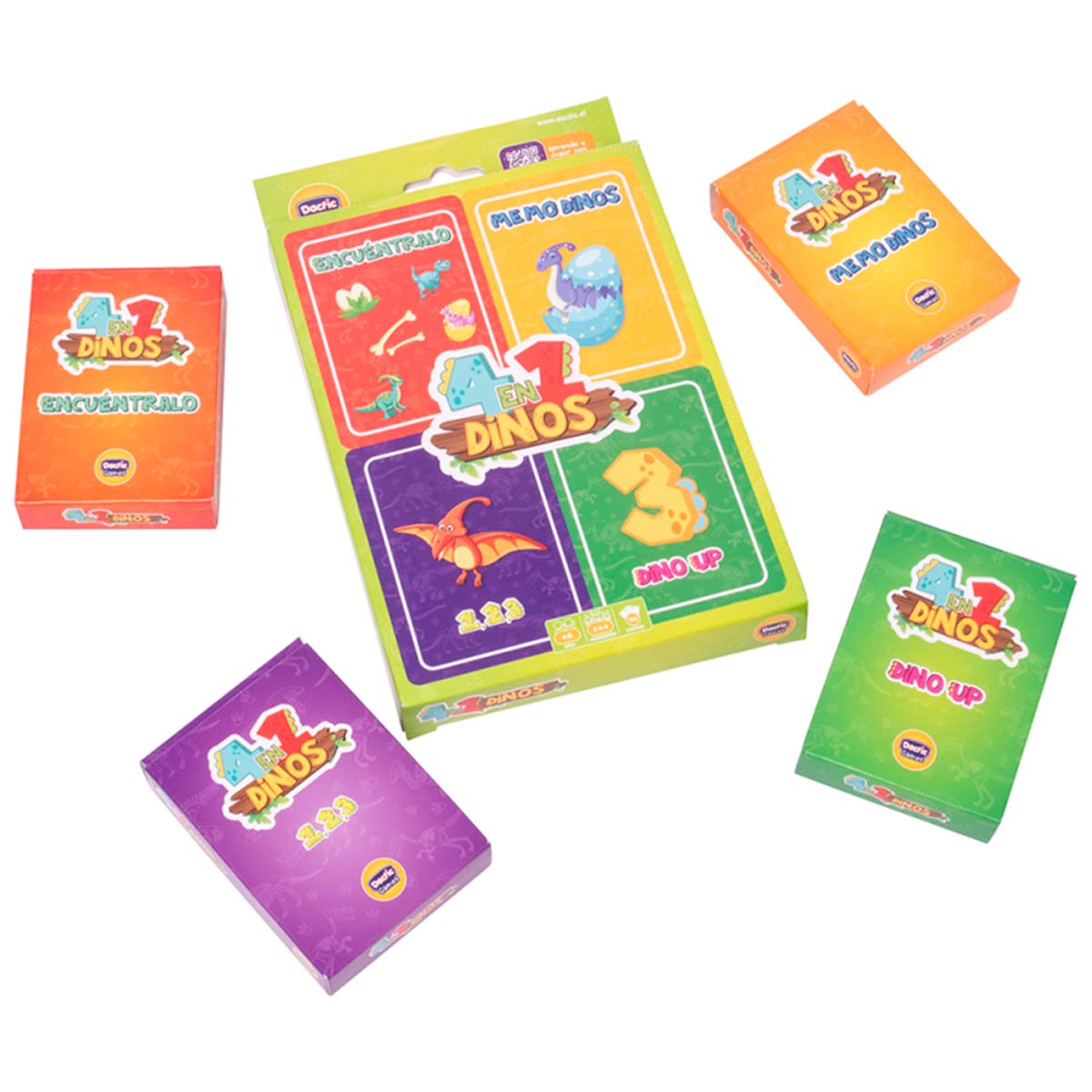 Juego De Mesa. Dinosaurio 4 En 1 Dactic