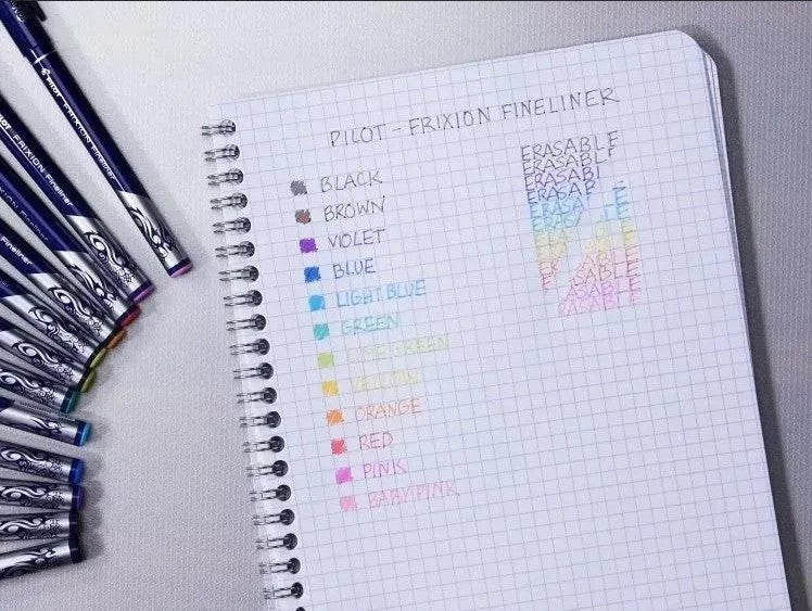 Set De Lapices Pilot Frixion Fineliner X 12 Unidades