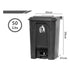 Basurero Con Pedal Contenedor 50 Litros Colores