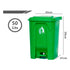 Basurero Con Pedal Contenedor 50 Litros Colores