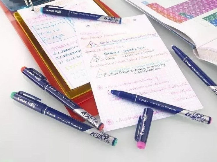 Set De Lapices Pilot Frixion Fineliner X 12 Unidades