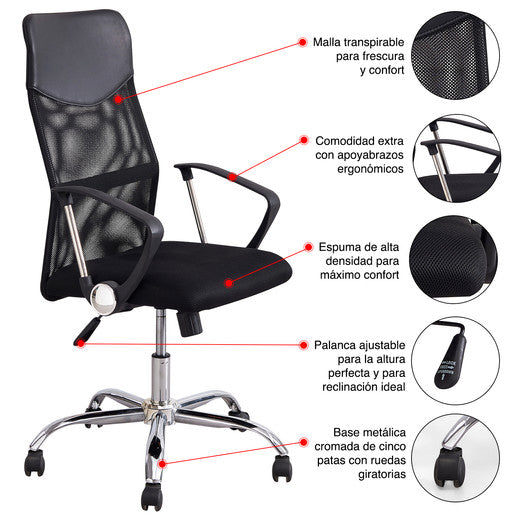 Silla de Oficina Autonomy Max - Negro