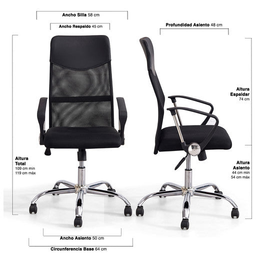 Silla de Oficina Autonomy Max - Negro