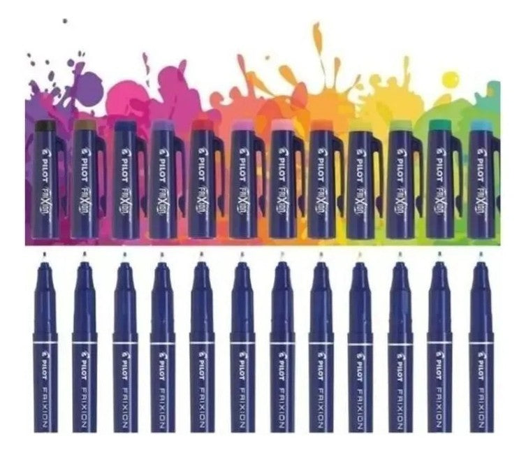 Set De Lapices Pilot Frixion Fineliner X 12 Unidades
