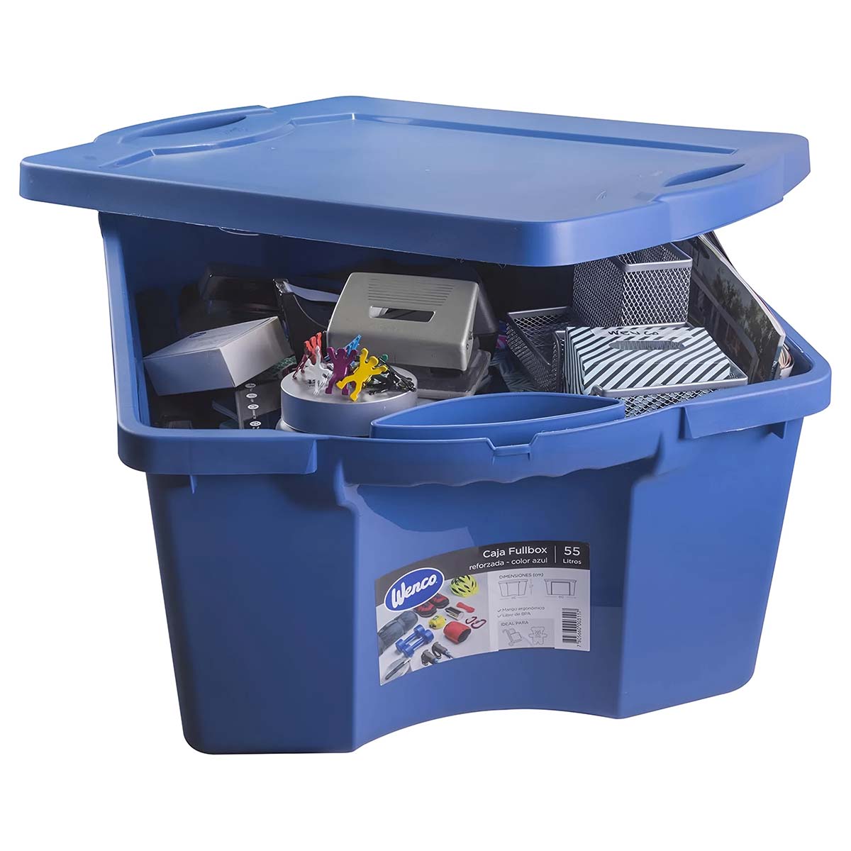 Caja Organizadora Resistente Fullbox 55 Litros Azul