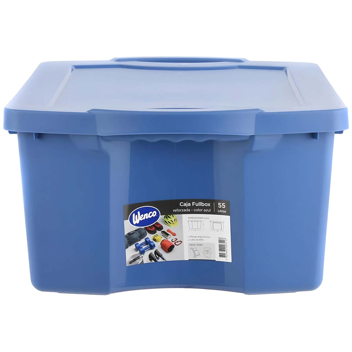 Caja Organizadora Resistente Fullbox 55 Litros Azul