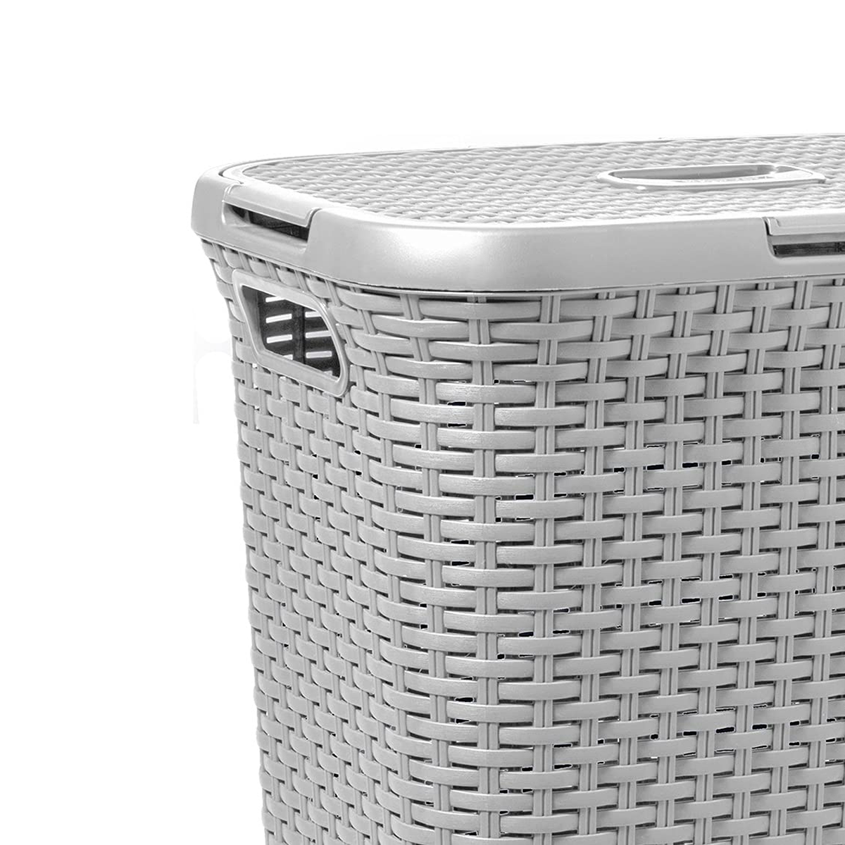 Cesto Canasto Para Ropa Rattan 60 Litros Con Tapa