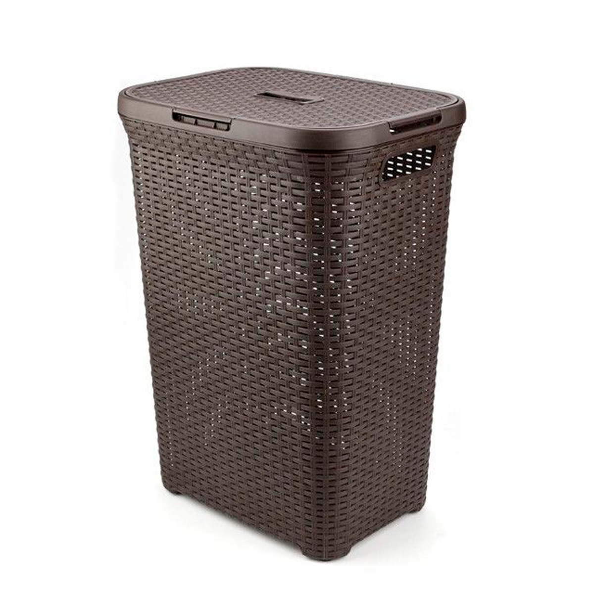 Cesto Canasto Para Ropa Rattan 60 Litros Con Tapa