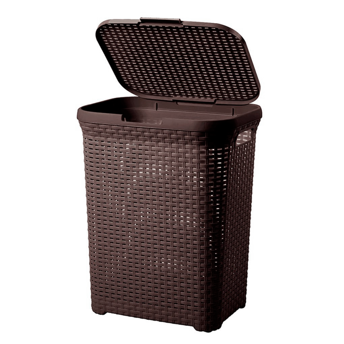 Cesto Canasto Para Ropa Rattan 60 Litros Con Tapa