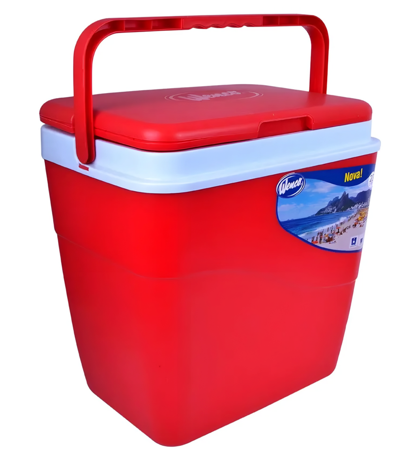 Cooler Nevera Caba Hielera Portátil 22 Litros Wenco Roja