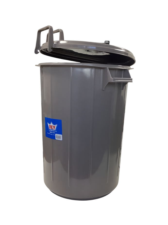 Basurero De 51 Litros Con Tapa Retractil Beige