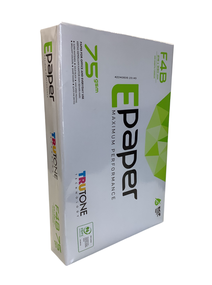 Resma Oficio Epaper F4b 75g X 500 Hojas Color Blanco