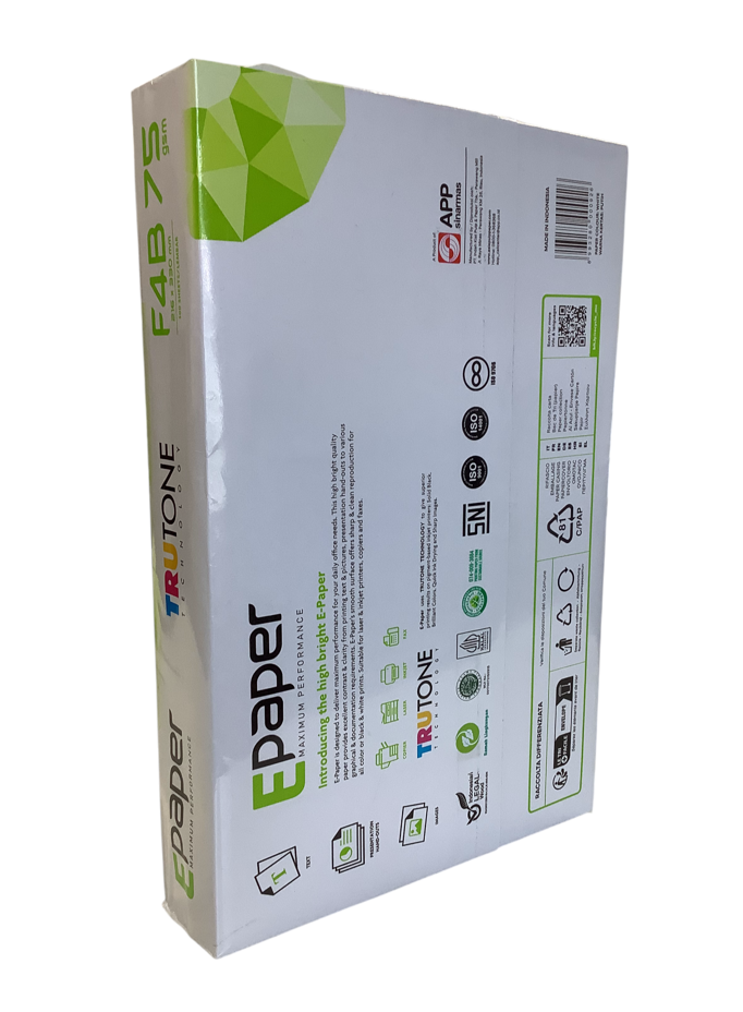 Resma Oficio Epaper F4b 75g X 500 Hojas Color Blanco