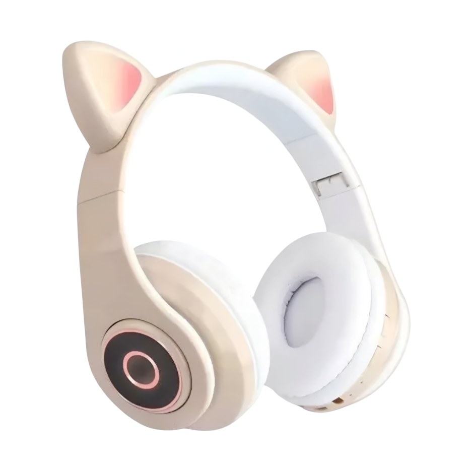 Audífono Bluetooth Oreja De Gato B39 Con Luces Rgb