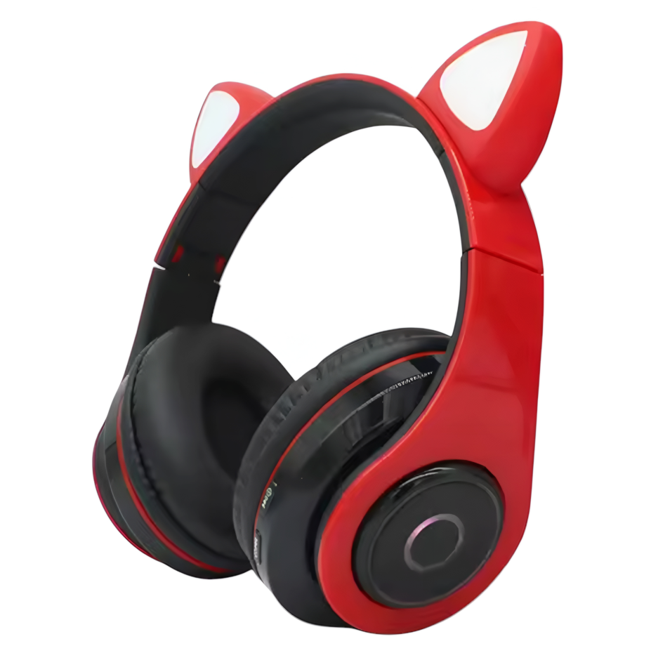 Audífono Bluetooth Oreja De Gato B39 Con Luces Rgb