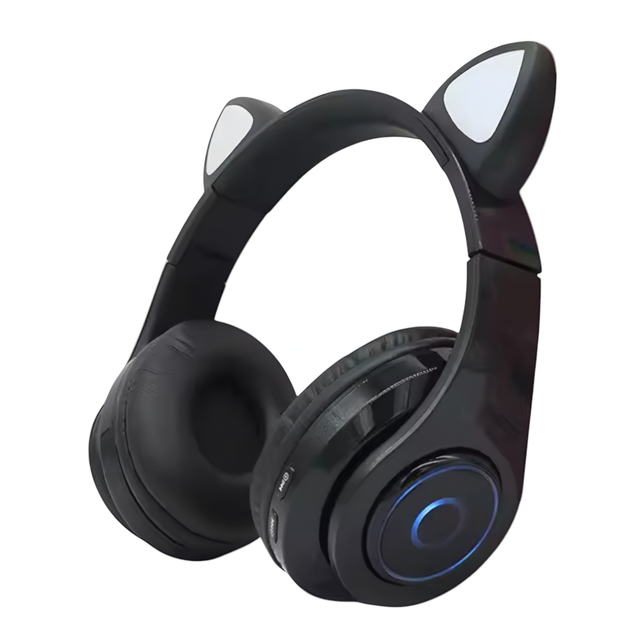 Audífono Bluetooth Oreja De Gato B39 Con Luces Rgb