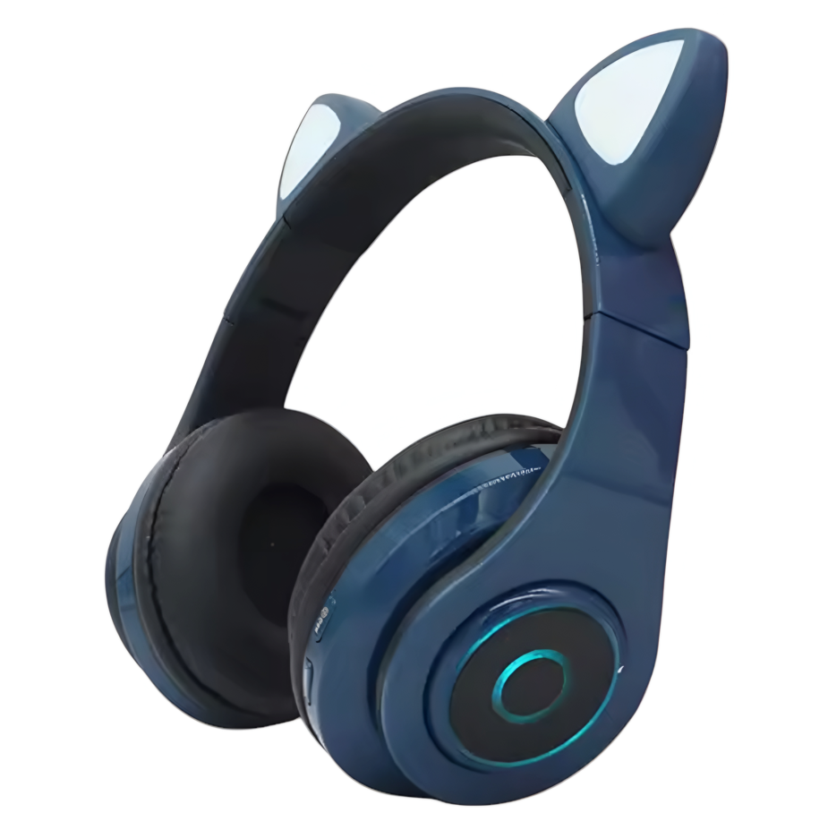 Audífono Bluetooth Oreja De Gato B39 Con Luces Rgb
