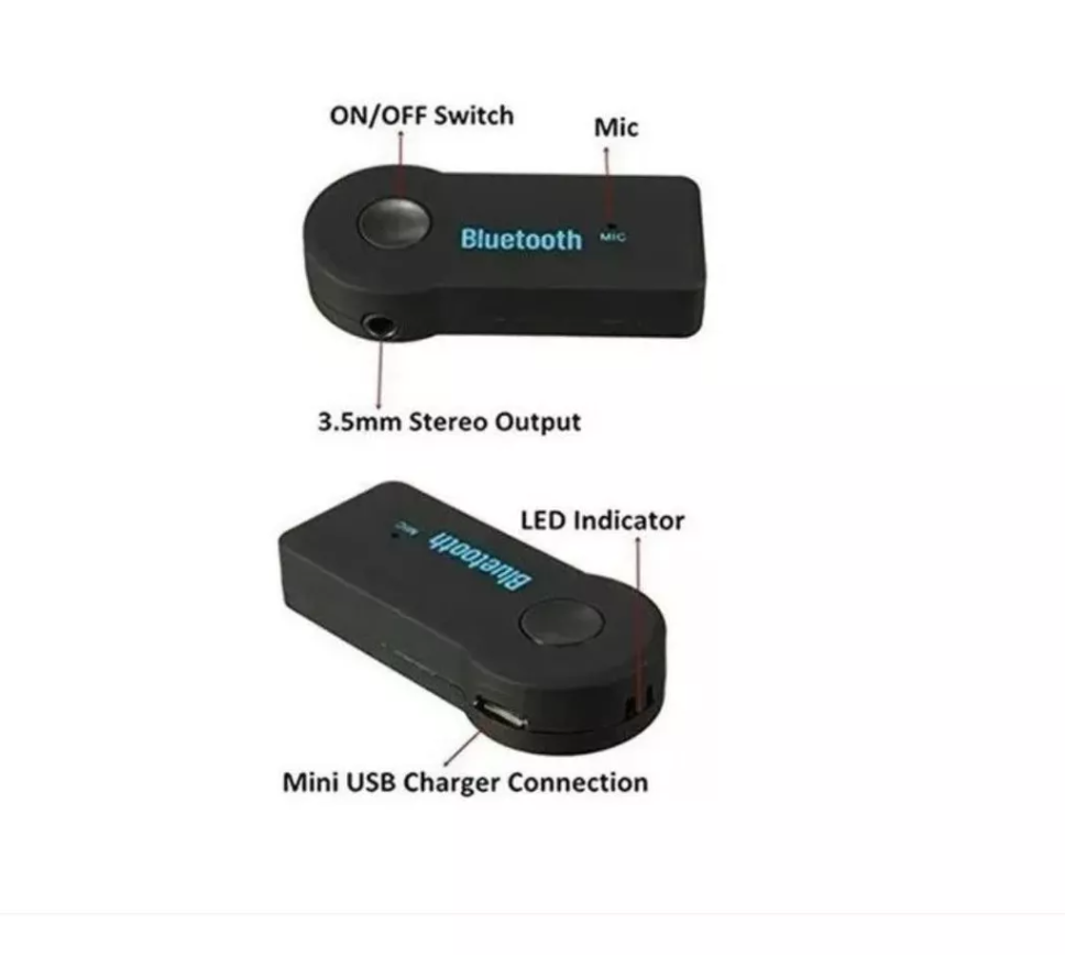 Receptor Adaptador Bluetooth 3.5 Mm Automovil Musica