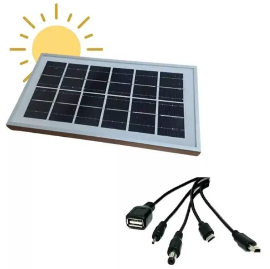 Cargador Solar Portatil Panel Solar 3.5w Puertos Usb