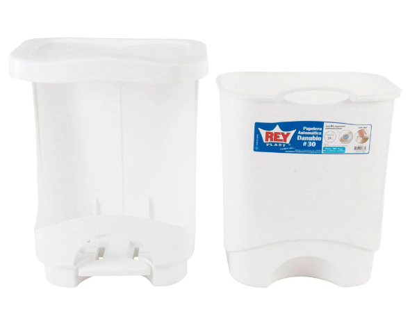 Basurero De Pedal Danubio 19 Litros Reyplast