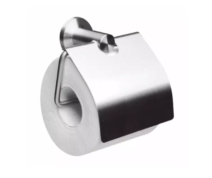 Porta Rollo Papel Higiénico Con Tapa De Acero Inoxidable