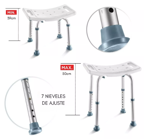 Silla de Baño para Adultos y Personas Con Discapacidad