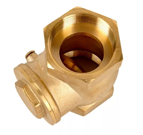Válvula Retención Horizontal Chapaleta Bronce De 1 Pulgada