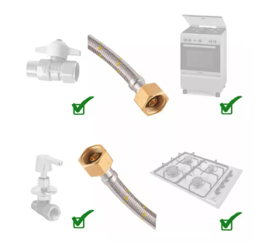 Conector Flexible Para Gas Hi-hi 1/2 100cm