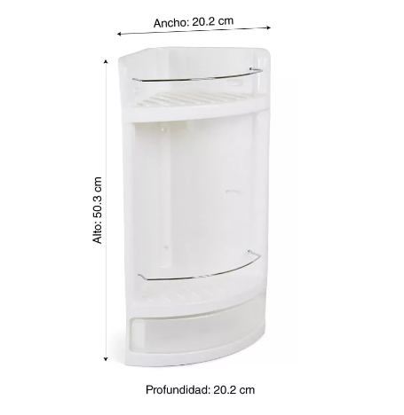 Esquinero Organizador De Ducha Baño Rey Plast
