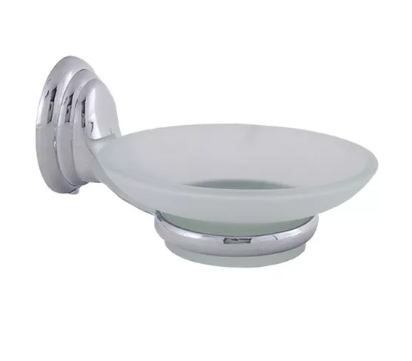Jabonera Colomba Cromada Vidrio Empavonado