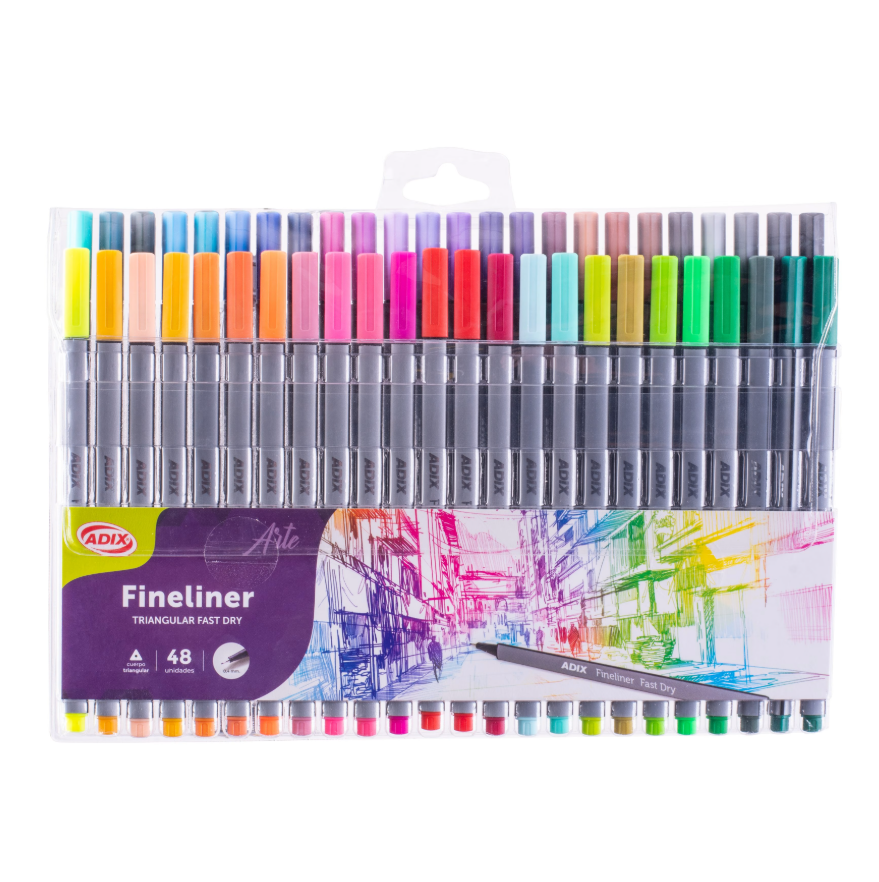 Lápices Fineliner 48 Colores Adix