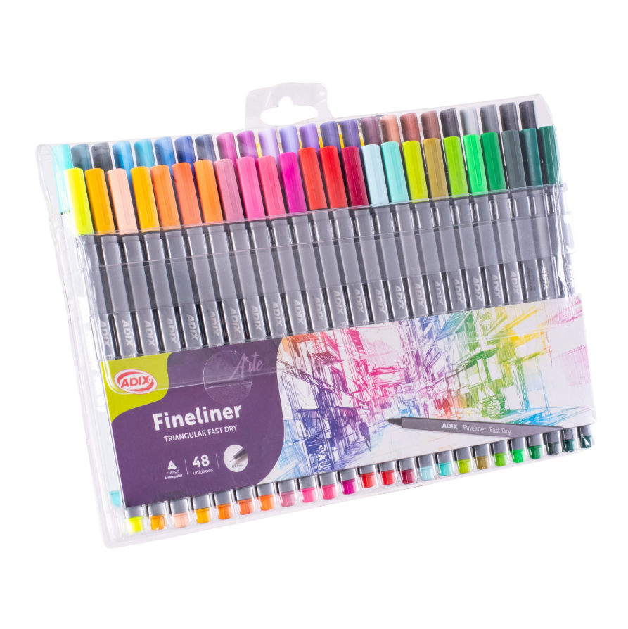 Lápices Fineliner 48 Colores Adix