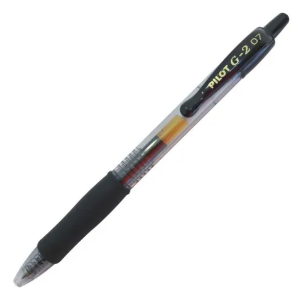 Boligrafo Pilot Gel Fino 0.7 Negro Retractil Grip G2 Pieza Color Del Exterior Humo/negro Color De La Tinta Negro
