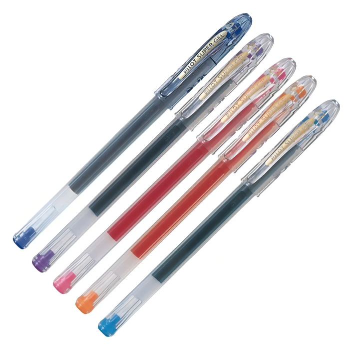 Set Lapiz Tinta Super Gel Pilot 5 Colores