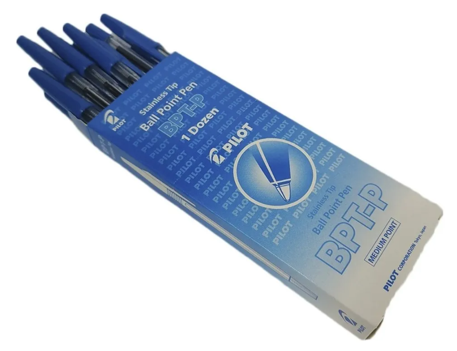 Caja de 12 bolígrafos Pilot Bpt-p con trazo 1 mm con grip agarre