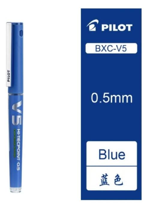 Roller Pilot V5 Recargable A Cartucho Lapicera Japon Aguja Color De La Tinta Azul