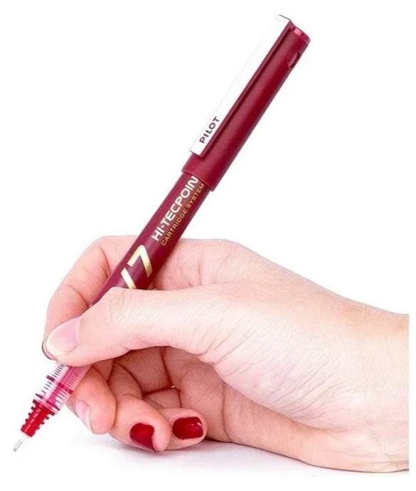 Roller Pilot V5 Recargable A Cartucho Lapicera Japon Aguja Color De La Tinta Rojo