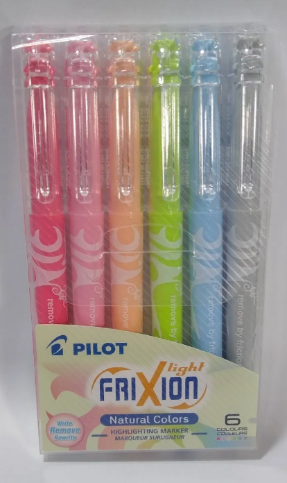 Pilot Frixion Light Natural Colors Resaltador Borrable X 6 U
