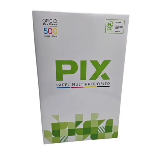 Resma Papel Fotocopia Multipropósito Oficio 500 Hojas Pix