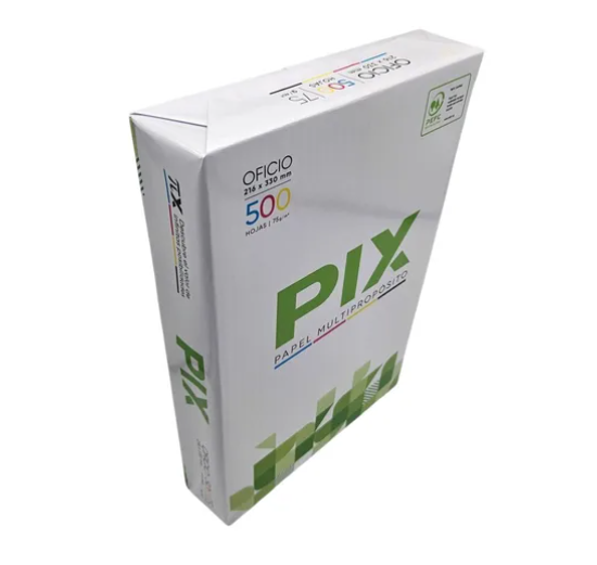 Resma Papel Fotocopia Multipropósito Oficio 500 Hojas Pix