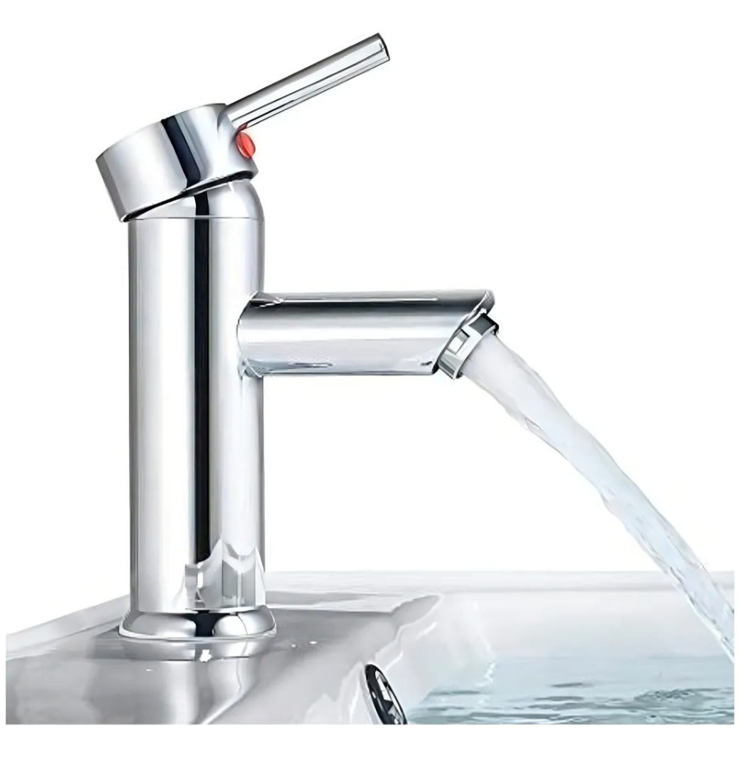Llave Monomando Lavatorio Lavamanos Modern Plateado Cromado