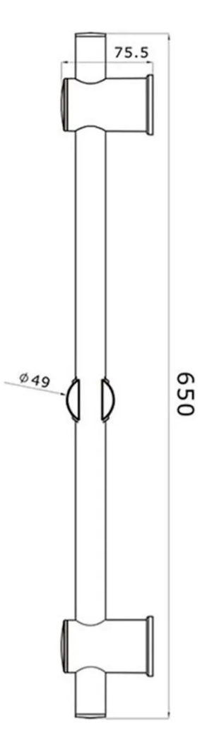 Barra Seguridad Y Soporte Para Ducha Telefono Adaptable 65cm