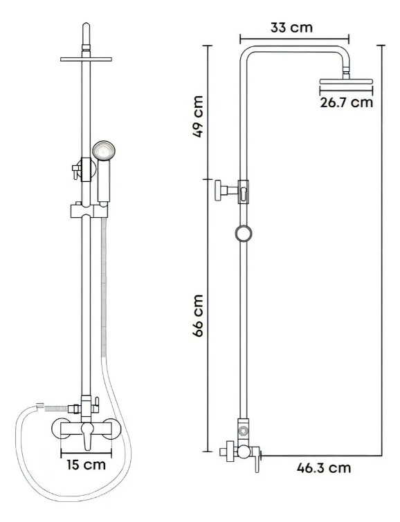 Columna Ducha Circular Con Monomando Ducha