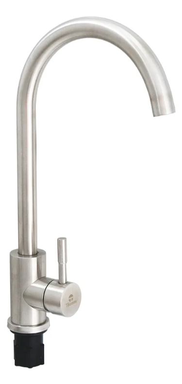 Llave Monomando Lavaplato Inox Acabado Cepillado Color Plateado